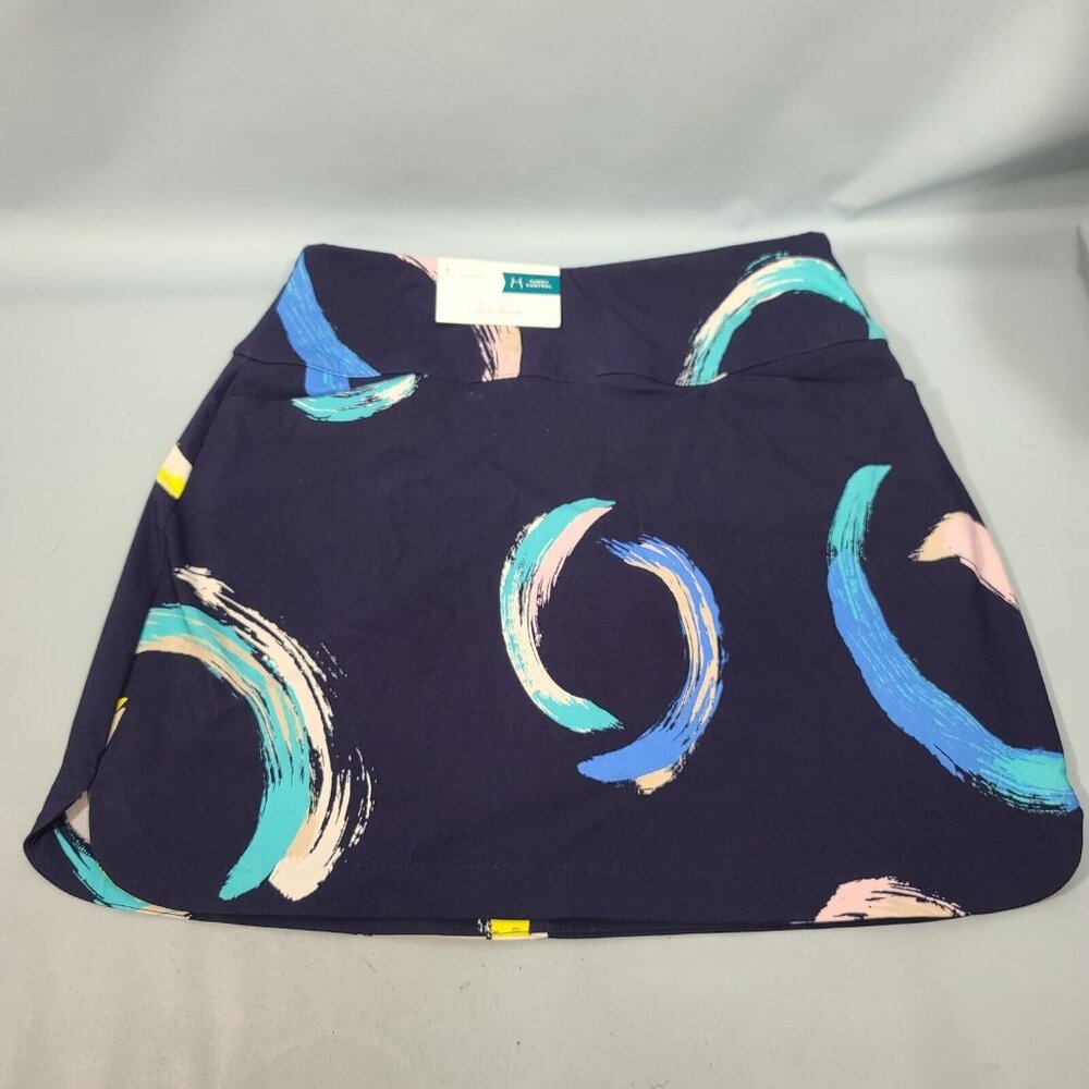 Lady Hagen 17" Tummy Control Skort Navy Print Women's Size Medium NWT